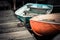 A few old boats on the dock