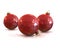 Few Red christmas glossy and shiny balls isolated