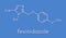 Fexinidazole antiprotozoal drug molecule. Skeletal formula.