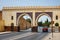 FEZ, MOROCCO - JUNE 02, 2017: View of the historical Bab Riafa gate in Fez. It was formerly the site of a garrison post or small