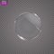 Fflat round glass. Magnifier. Isolated on a transparent background.