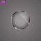 Fflat round glass. Magnifier. Isolated on a transparent background.