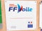 Ffv ff voile French sailing federation brand logo with point location rental sail boat