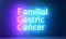 FGC - Familial Gastric Cancer acronym. Neon shine text. 3D Render