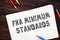 FHA Minimum Standards sign on the sheet