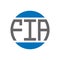 FIA letter logo design on white background. FIA creative initials circle logo concept. FIA letter design