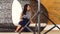 Fiancee photographed sitting on oval couch