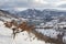 Fiastra lake with snow