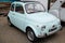 Fiat 500 retro blue vintage model old timer car sixties side view
