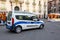 Fiat Doblo Maxi police car of the Polizia Locale City Police at Piazza Universita in Catania, Sicily, Italy