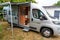 Fiat ducato campereve brand of RV holiday motor home campervan open awning and side