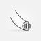 Fiber Optic Wire vector concept outline icon or logo