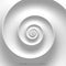 Fibonacci spiral white abstract background