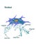 Fibroblast is a dermis cell. Structure of Fibroblast cell,detailed structure of Human. fibroblast cell  illustration eps inv