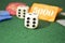 Fiches game green table casino& x27; nut