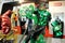 Fictional action figures the character of GREEN LANTERN from DC movies and comic.