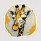 Fictional Giraffe Sticker Design Made with High-Quality Generative AI