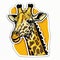 Fictional Giraffe Sticker Design Made with High-Quality Generative AI