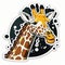 Fictional Giraffe Sticker Design Made with High-Quality Generative AI