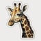 Fictional Giraffe Sticker Design Made with High-Quality Generative AI