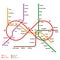 Fictional metro map in shape of infinity