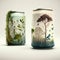 Fictional Nature Designs on Recyclable Cans Made with High-Quality Generative AI