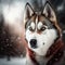 Fictional representations of Siberian husky in high quality, photo style, generative AI