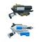 Fictional Space Gun or Blaster as Universe Energized Weapon Vector Set