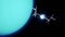 Fictional spaceplane flies past Uranus