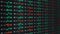 Fictional stock tickers on trading board 3D render