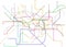 Fictional subway map, public transportation map