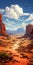 Fictional Wild West Landscape Illustration With Detailed Shading