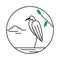 Fictive bird. Vector illustration decorative design