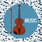 Fiddle musical instrument icon