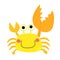 Fiddler Crab animal cartoon character vector illustration