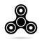 Fidget spinner black simple icon vector isolated