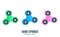 Fidget spinner. Hand spinner in trendy flat style. Stress relieving spinners toy.