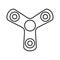 Fidget spinner icon. Isolatied vector illustration.