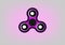 Fidget spinner icon - toy for stress relief and improvement of attention span