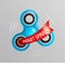 Fidget spinner logo.