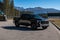 Field, British Columbia, Canada September 21, 2022 A new black 2022 Toyota Tundra full size, four door pick up at a rest stop