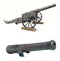 Field cannons land army gun two wheels old gun for castle