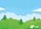 Field cartoon illustration suitable for kids theme background