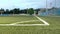 Field corner. American football training. Smooth and slow slider shot