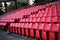 A field of empty stadium seats