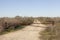 Field entrance to a field in Galveston, Texas, USA