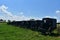 Field Filled with Amish Buggies Parked in Lancaster County