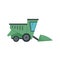 Field harvester icon, flat style