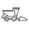 Field harvester icon, outline style