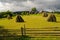 Field with haystack